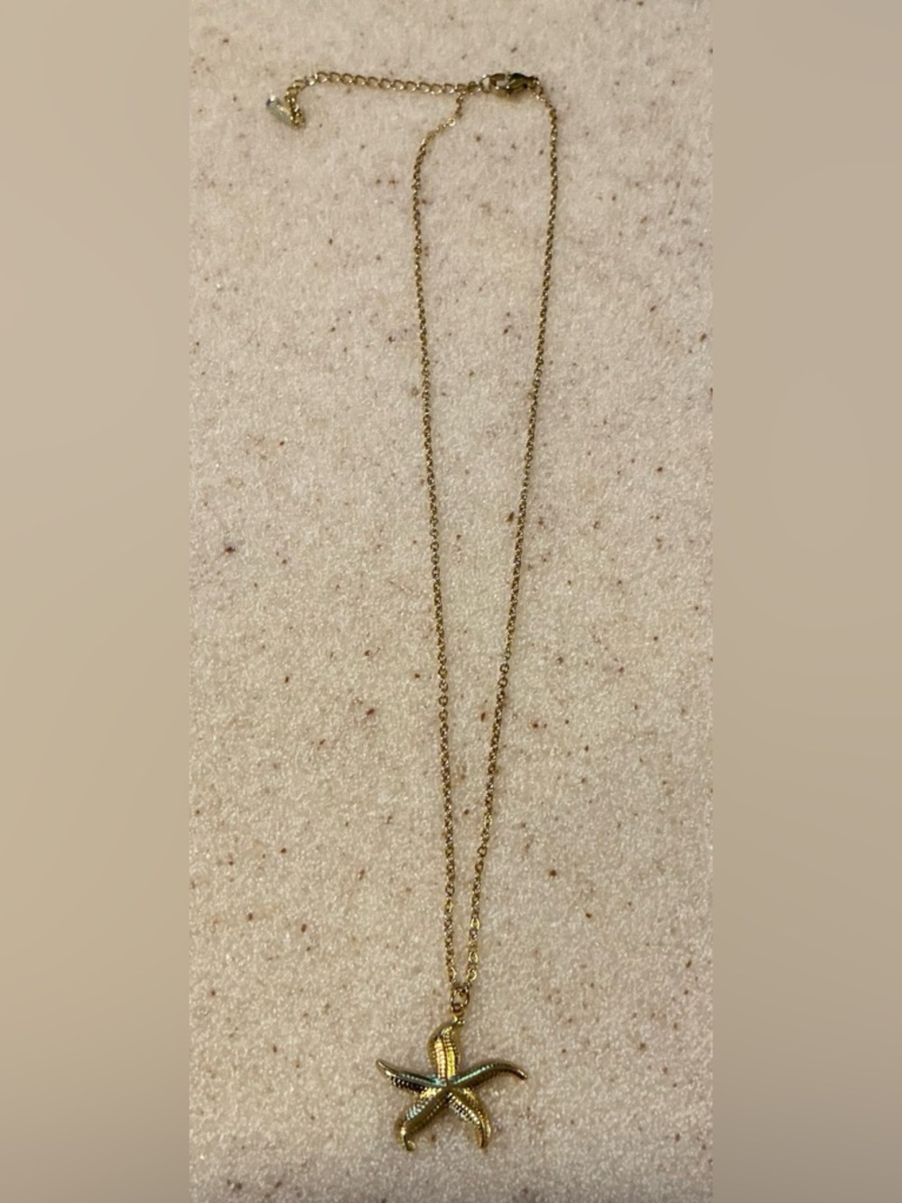 Gold Starfish Pendant Necklace - Women's Jewelry stainless steel